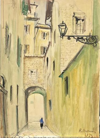 Art work by Rodolfo Marma Via dei ricasoli  - watercolor paper 